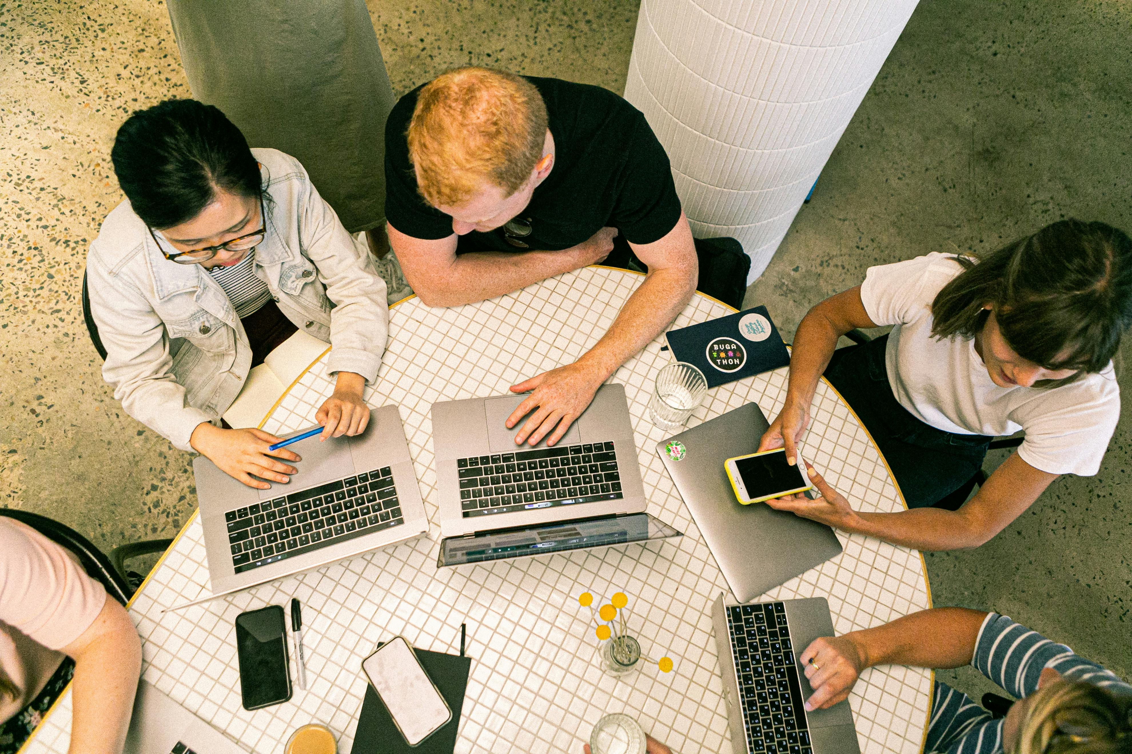 Employees planning their marketing strategy